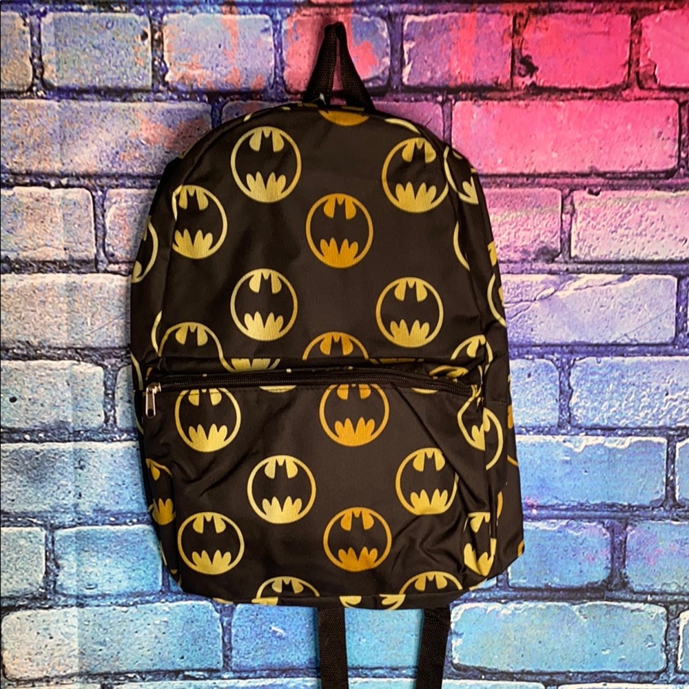DC Comics Black and Gold Batman Kids Backpack